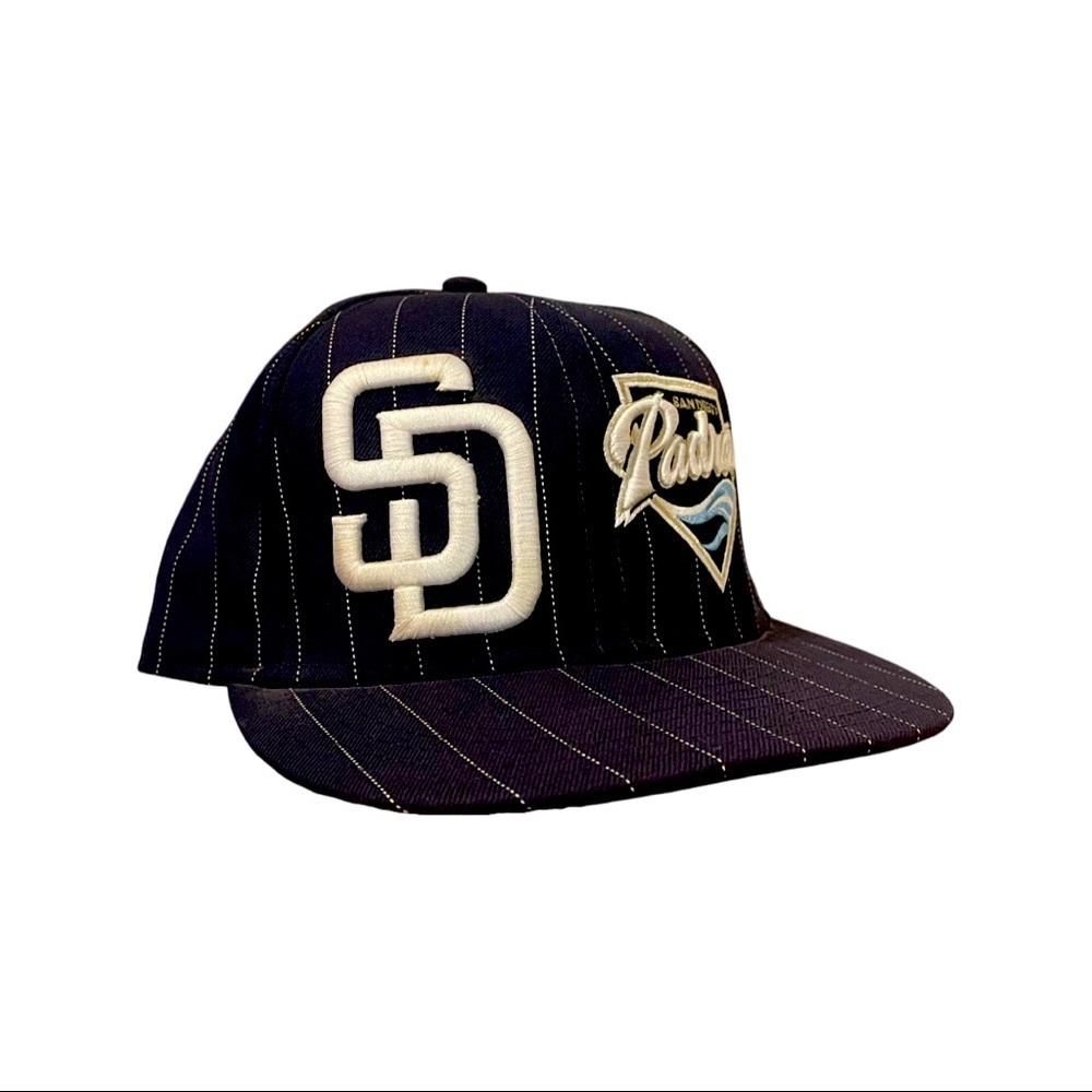 San Diego Padres Fitted Hat - Dark Blue & White - New Era 59fifty 7 3/8